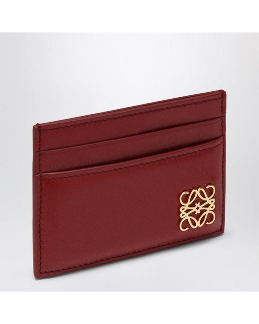 【LOEWE】 Anagram Puffer leather card holder Loewe Anagram Puffer Card Holder in Red | Lyst