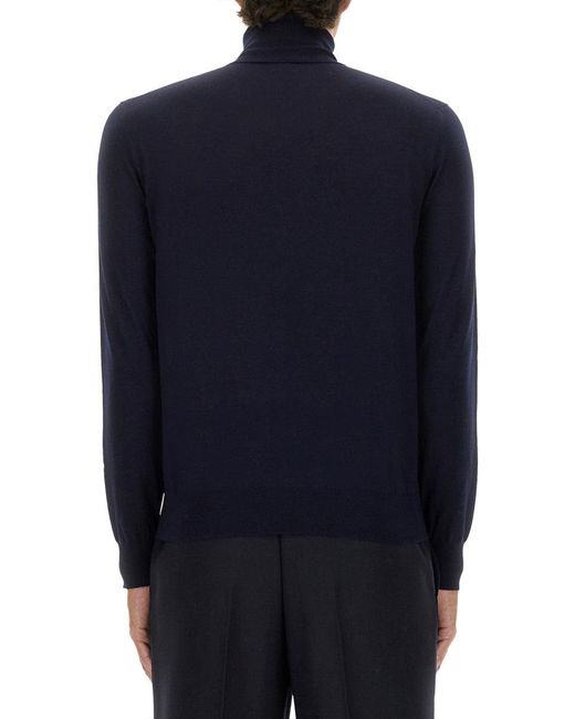 Saint Laurent Blue Turtleneck Pullover for men