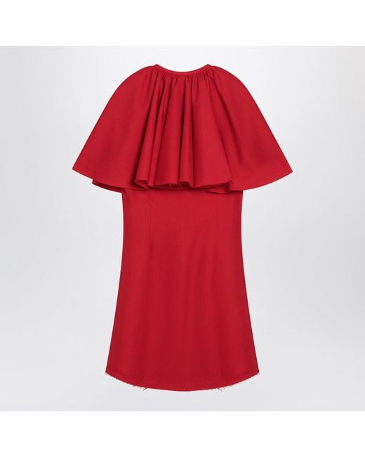 AMI Red Mini Wool Dress