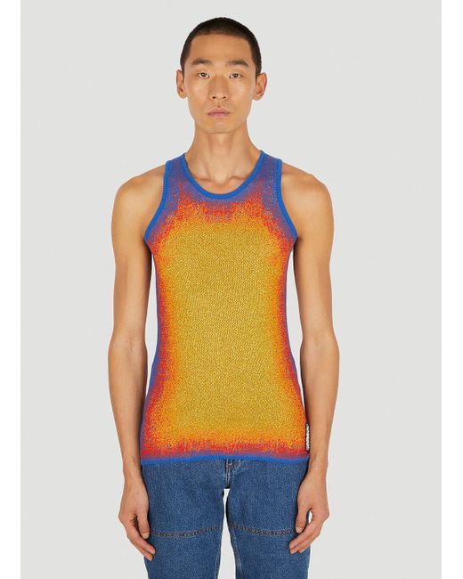 Y. Project Orange Gradient Knit Tank Top for men