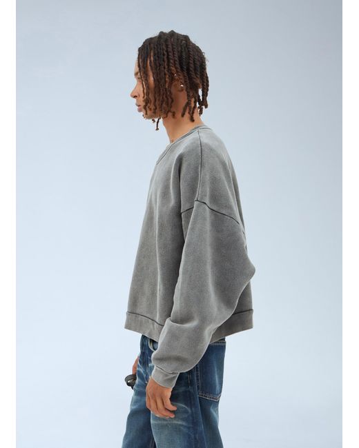 Acne Gray Logo Patch Sweatshirt
