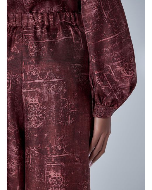 Max Mara Red Silk Pants