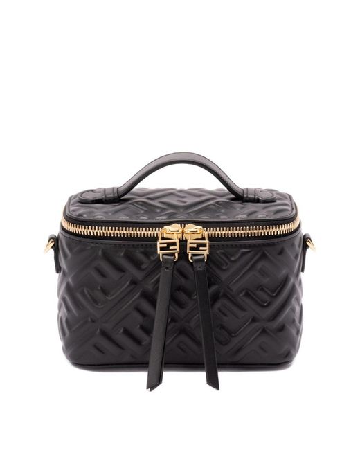 Fendi Black Leather Vanity Case