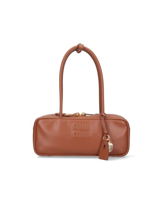 Miu Miu White Small Handbag "Beau"
