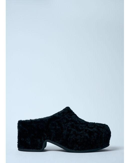 Dries Van Noten White Sherpa Clogs for men