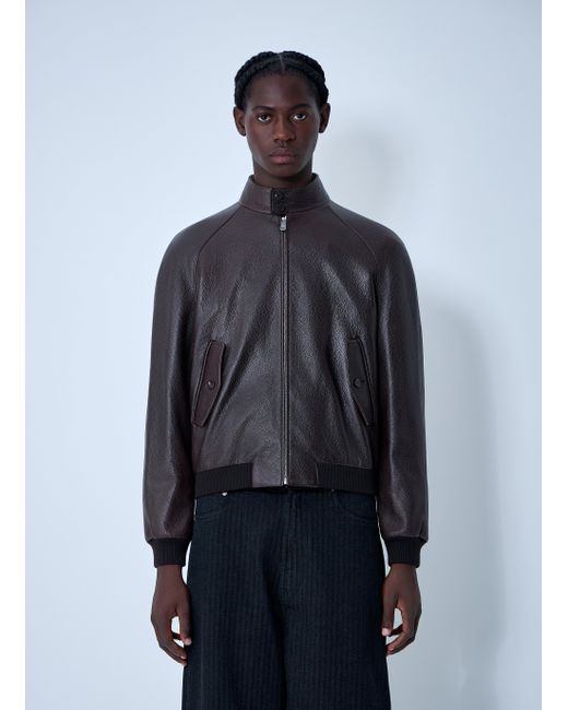 Prada Blue Leather Jacket for men