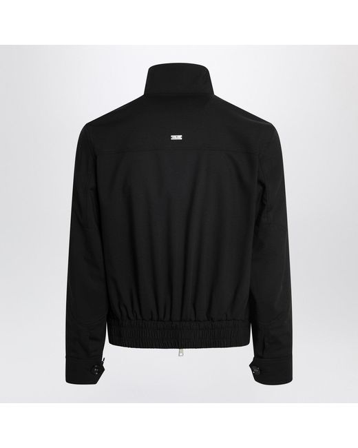 AMI Black Zip-Up Wool Jacket for men