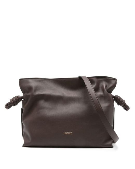 Loewe Brown Flamenco Medium Leather Clutch