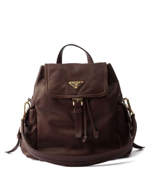 Prada Brown Explore Medium Leather Backpack
