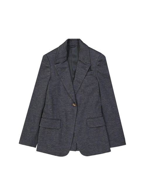 Brunello Cucinelli Blue Wool Blazer