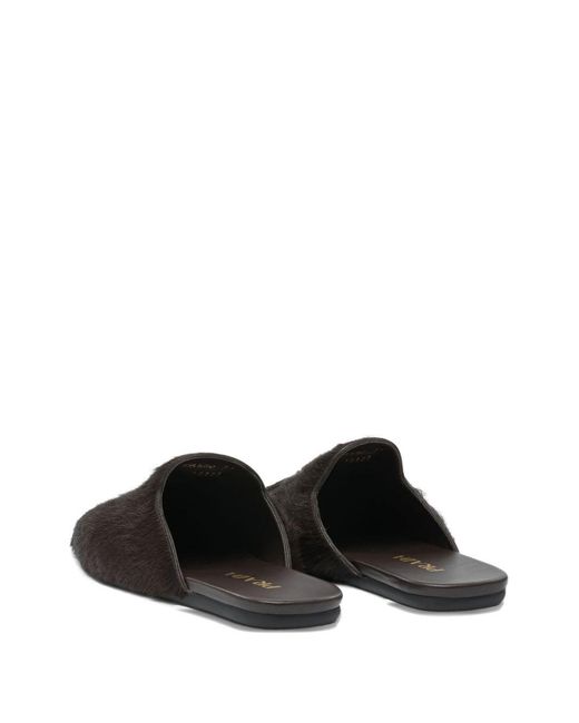 Prada Black Leather Slippers