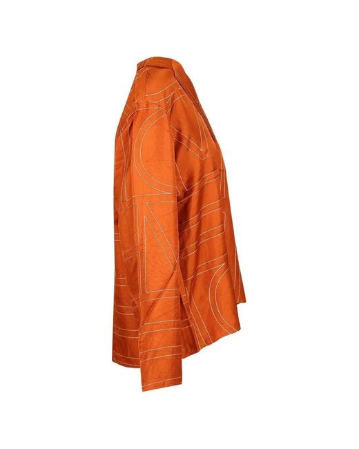 Totême Orange "Monogram" Pajama Top