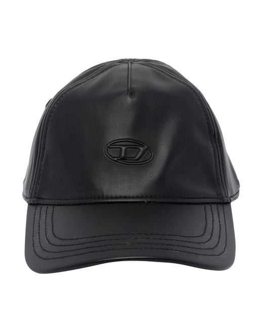 DIESEL Black C-Heather Baseball Cap for men