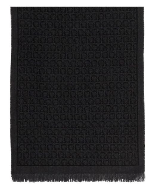 Ferragamo Black Sciarpa "Gancini"