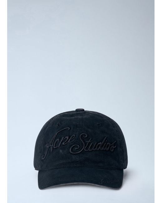 Acne Blue Embroidered Logo Cap for men