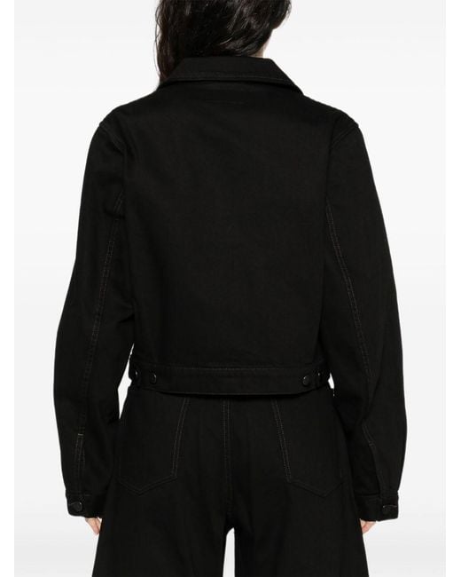 Lemaire Black Cotton Cropped Jacket
