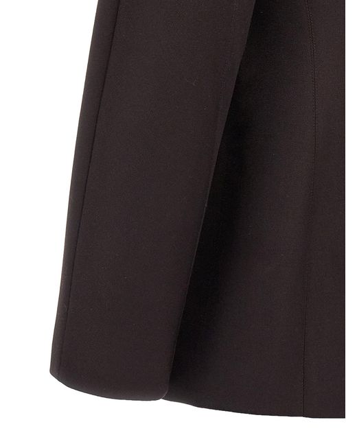 Fendi Black Grain De Poudre Wool Blazer