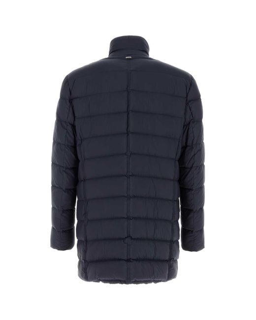 Herno Blue Nylon Padded Jacket for men