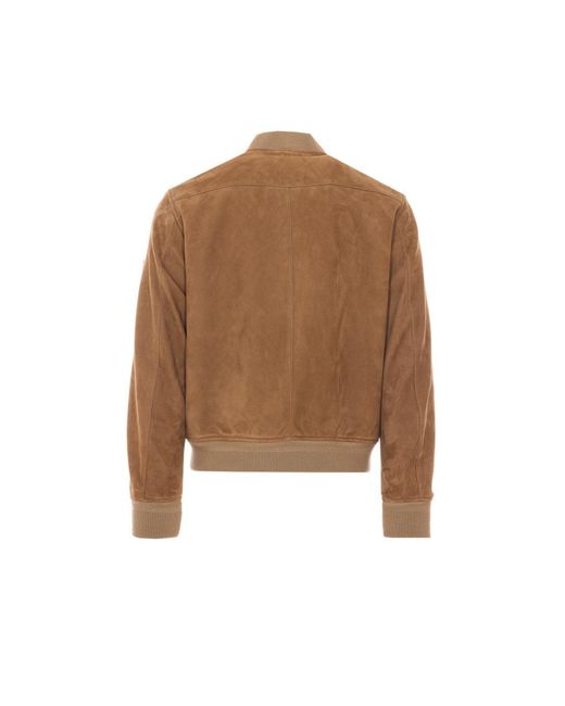 Tom Ford Brown Light Suede Bomber for men