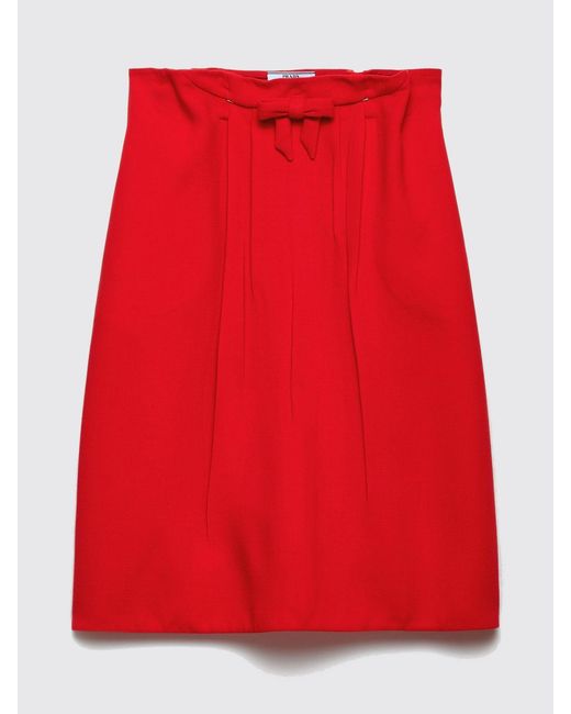 Prada Red Skirt