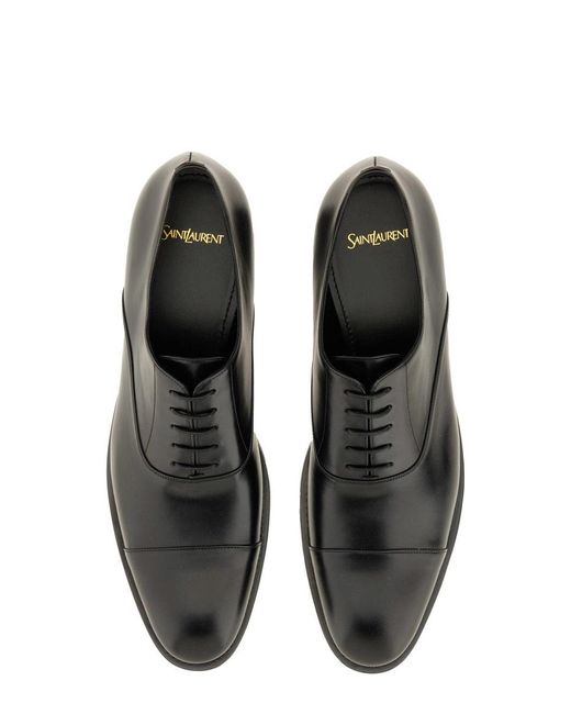 Saint Laurent Black Oxford Shoe "Adrien" for men