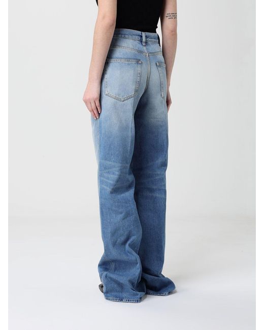 Gucci Blue Cotton Denim Wide-Leg Jeans