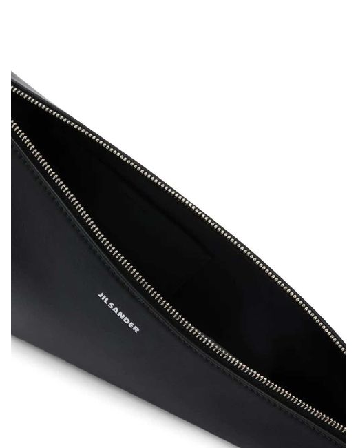 Jil Sander White Triangular Crossbody Bag for men