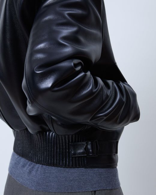 Phoebe Philo Blue Cropped Aviator Jacket