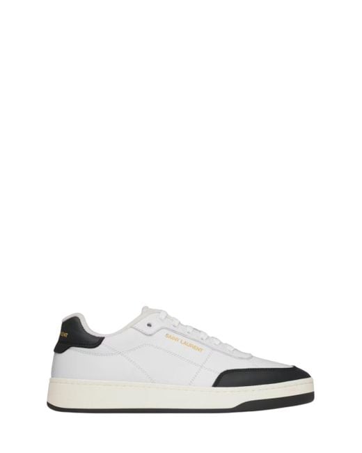 Saint Laurent White Sl/61 Leather Sneaker for men
