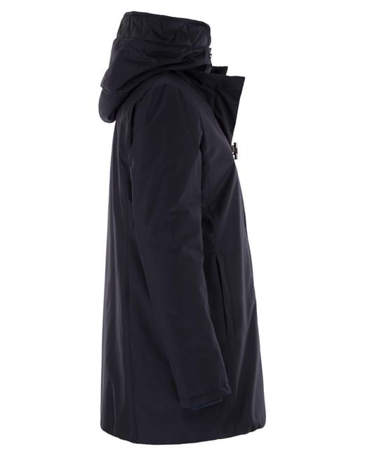 Fay Blue Technical Gabardine Toggle Coat