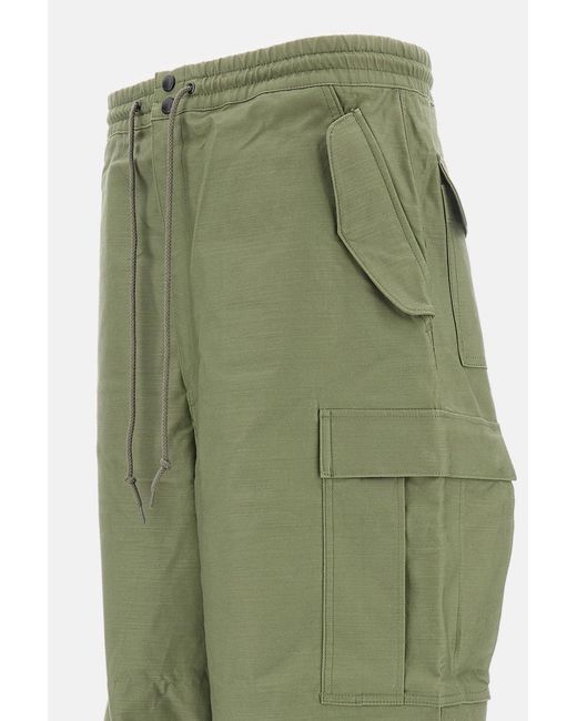 Junya Watanabe Green Cargo-Style Pants With Adjustable Drawstring for men