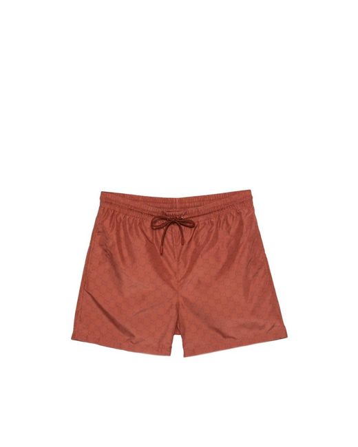 Gucci Red Beachwear for men