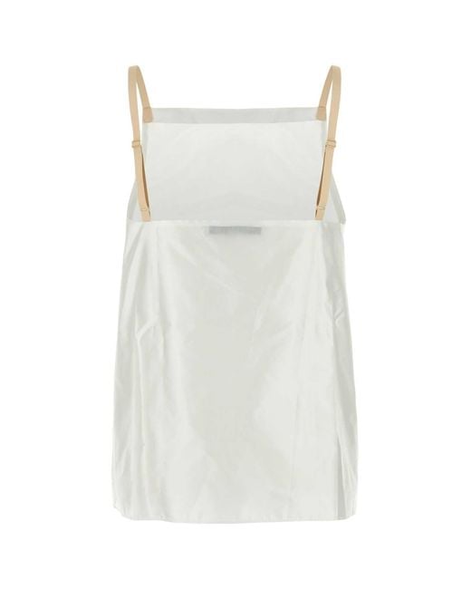 Carven White Polyester Blend Top