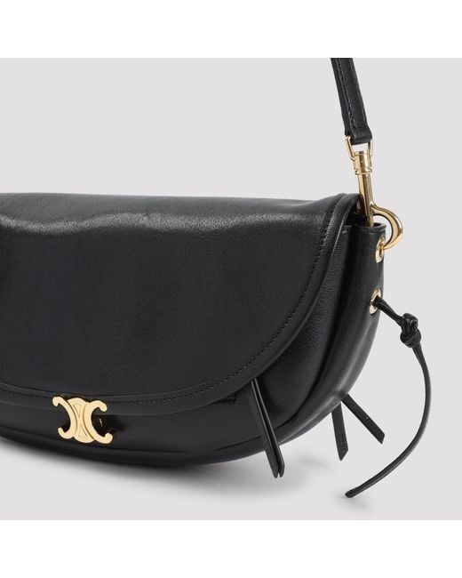 Céline Black Small Halfmoon Triomphe