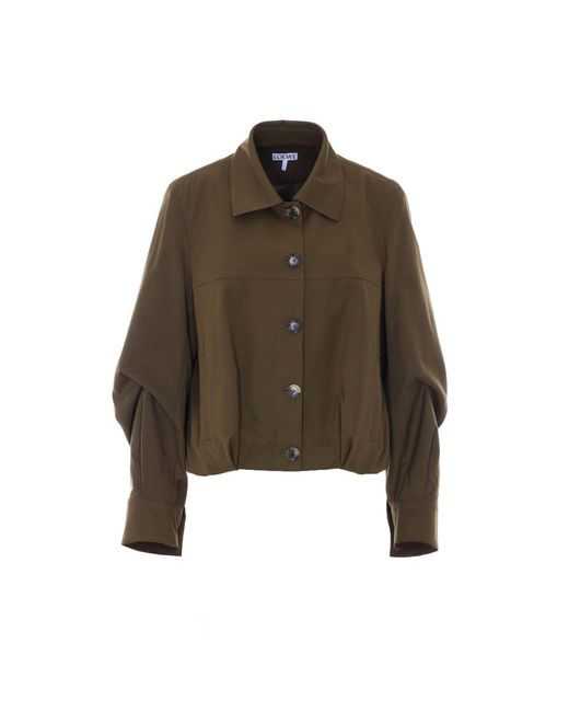 Loewe Brown Silk And Cotton Jacket