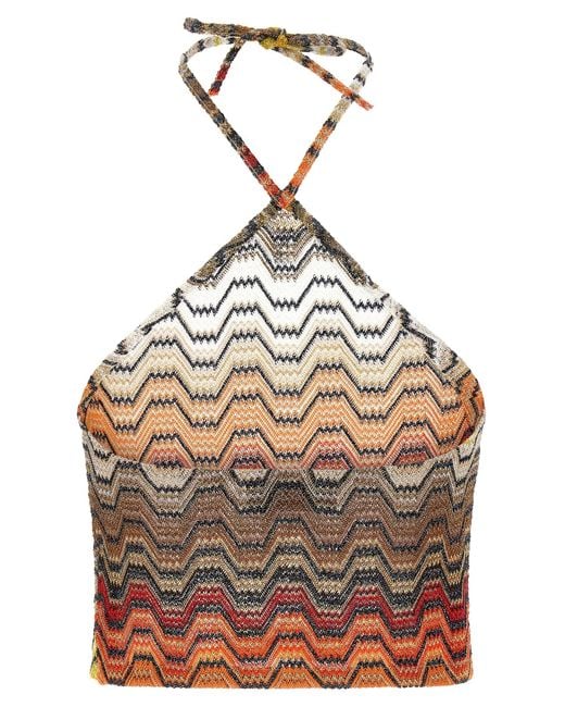 Missoni Gray Greek Pattern Top