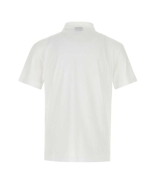 Gucci White Cotton Polo Shirt for men