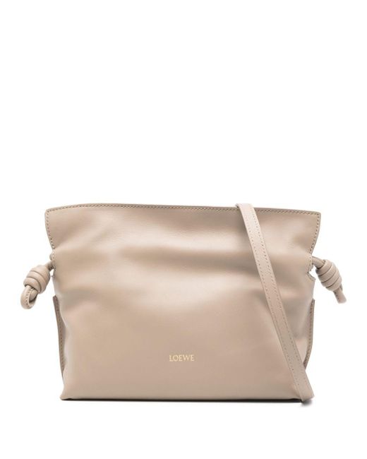 Loewe Natural Flamenco Mini Leather Clutch