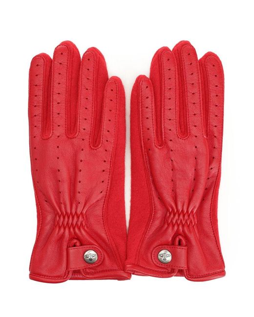 Vivienne Westwood Red Leather Gloves
