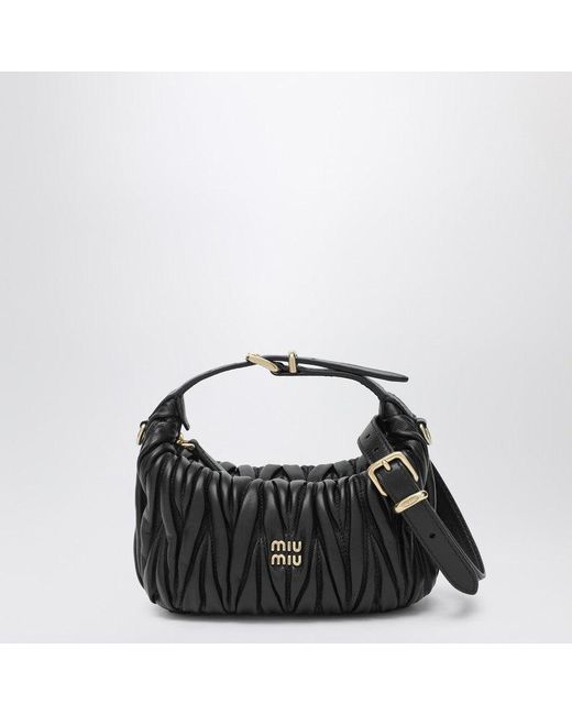 Handbag Miu Miu MatelassÃ© Miu Miu MatelassÃ© Zip-around Leather