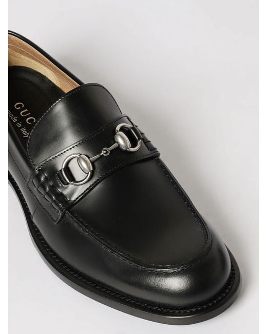 Gucci White Horsebit Leather Loafers for men