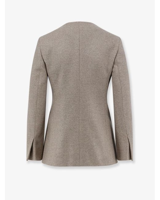 Max Mara Gray Cashmere Blazer Mxmfalla Blazers