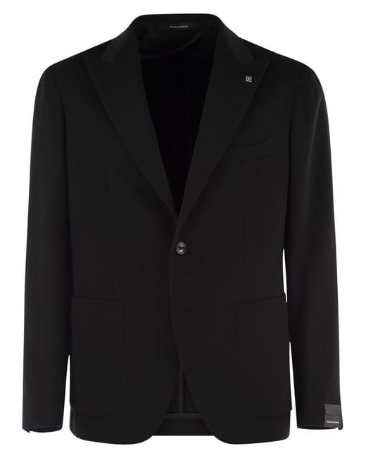 Tagliatore Black Cashmere Jacket for men