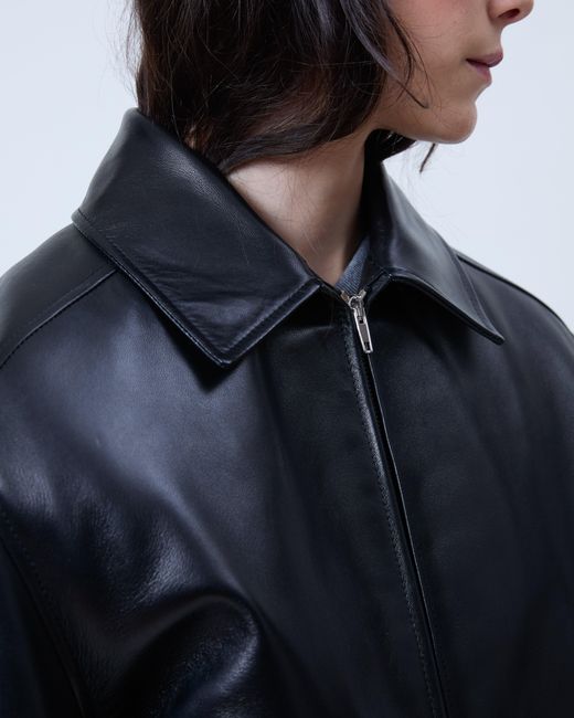 Phoebe Philo Blue Cropped Aviator Jacket
