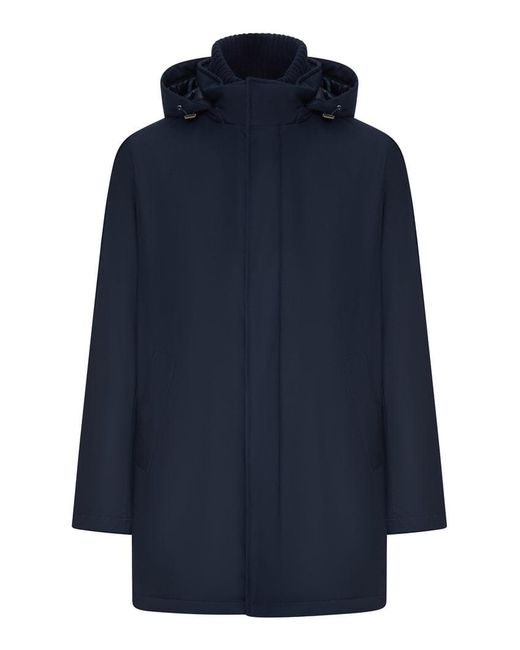 Herno Blue Technical Hooded Parka for men
