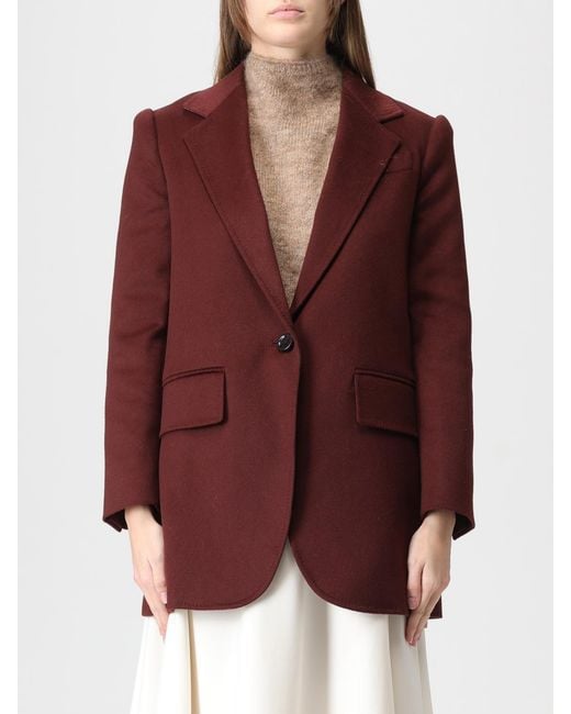 Max Mara Red Jacket Burgundy