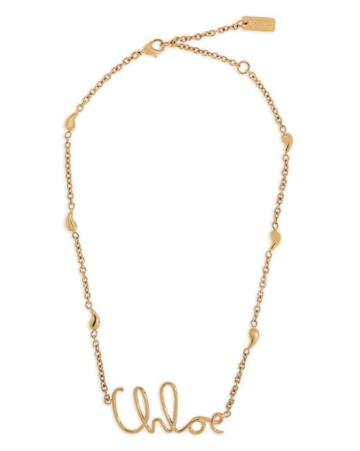 Chloé Multicolor Chloã Iconic Logo Firma Collana
