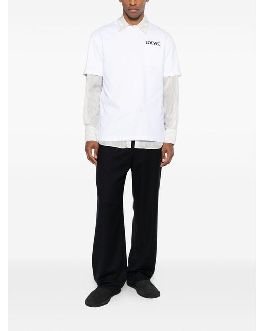 Loewe Black Wool Drawstring Trousers for men