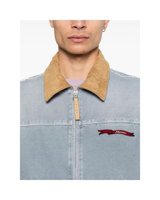 Marni Blue Lightweight Jacket Cotton for men