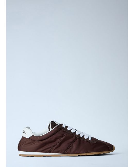 Miu Miu White Logo Patch Sneakers